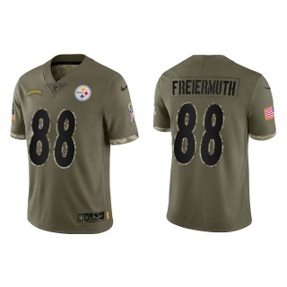 Pat Freiermuth Pittsburgh Steelers Olive 2022 Salute To Service Limited Jersey