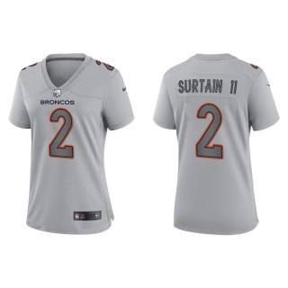 Patrick Surtain II Women's Denver Broncos Gray Atmosphere Fashion Game Jersey