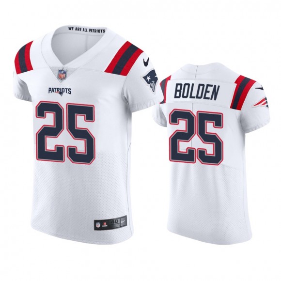 New England Patriots Brandon Bolden White Vapor Elite Jersey - Men's