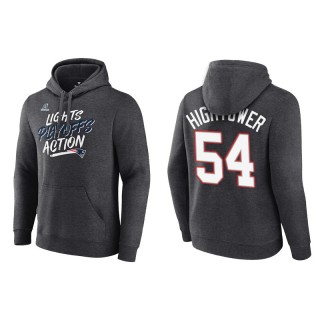 Men's Patriots Dont'a Hightower Charcoal 2021 NFL Playoffs Lights Action Hoodie