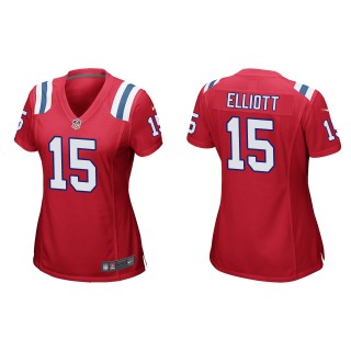 Women Ezekiel Elliott Patriots Red Game Jersey