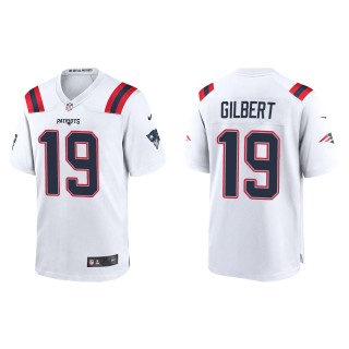 Men's New England Patriots Garrett Gilbert White Game Jersey