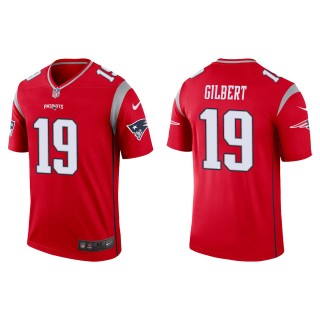 Men's New England Patriots Garrett Gilbert Red Inverted Legend Jersey