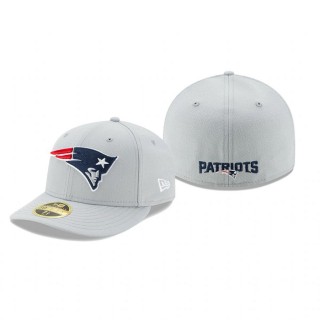 New England Patriots Gray Omaha Low Profile 59FIFTY Hat