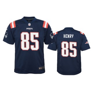 New England Patriots Hunter Henry Navy Color Rush Game Jersey