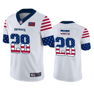 James White New England Patriots White Independence Day Stars & Stripes Jersey