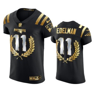 New England Patriots Julian Edelman Black Golden Edition Retired Player Jersey