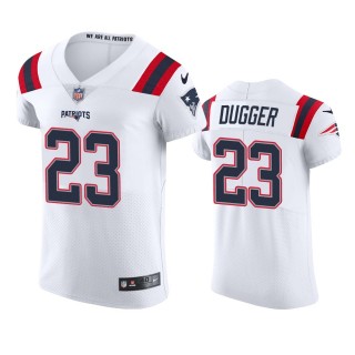 New England Patriots Kyle Dugger White Vapor Elite Jersey - Men's