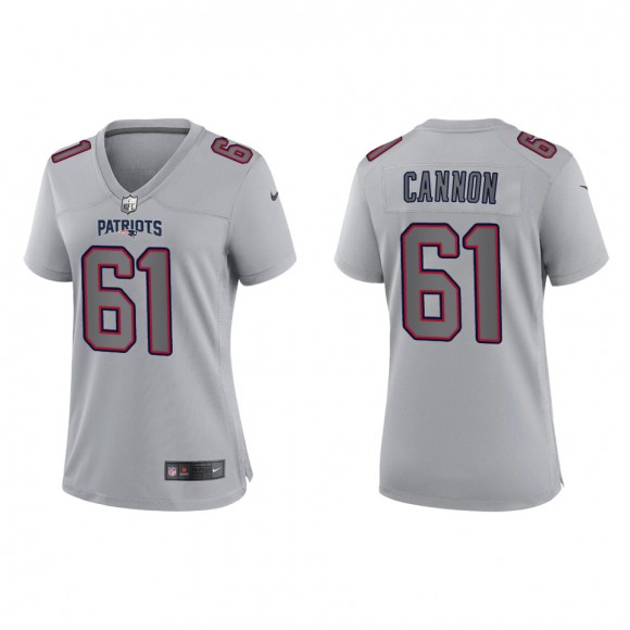 Women's New England Patriots Marcus Cannon Gray Atmosphere Fashion Game Jersey