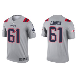 Men's New England Patriots Marcus Cannon Gray Inverted Legend Jersey