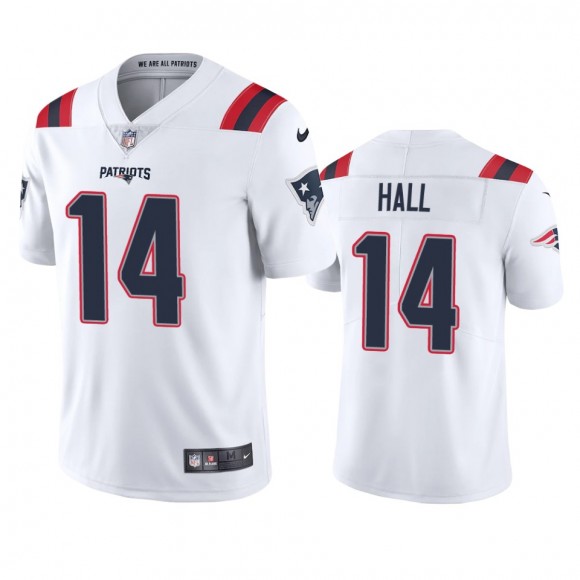 New England Patriots Marvin Hall White Vapor Limited Jersey