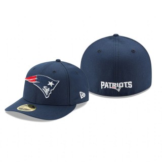 New England Patriots Navy Omaha Low Profile 59FIFTY Hat