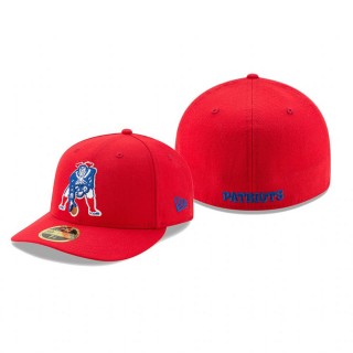 New England Patriots Red Omaha Low Profile 59FIFTY Structured Hat