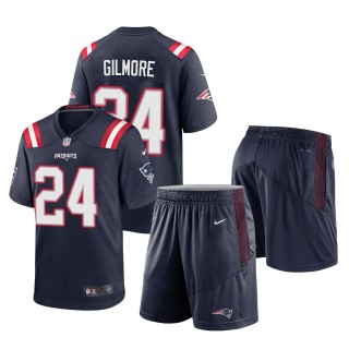 New England Patriots Stephon Gilmore Navy Game Shorts Jersey