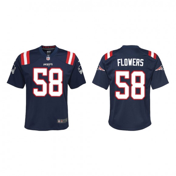 Youth Trey Flowers Patriots Navy Game Jersey