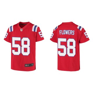 Youth Trey Flowers Patriots Red Game Jersey