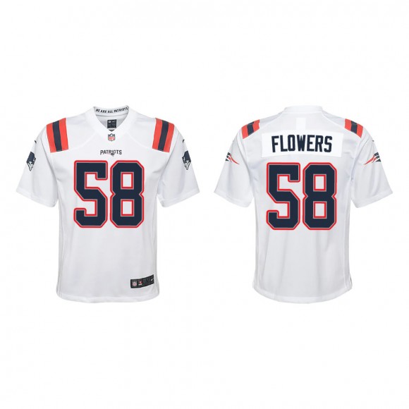 Youth Trey Flowers Patriots White Game Jersey