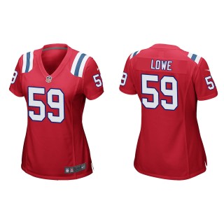 Women Vederian Lowe Patriots Red Game Jersey