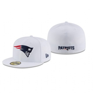 New England Patriots White Omaha 59FIFTY Fitted Hat