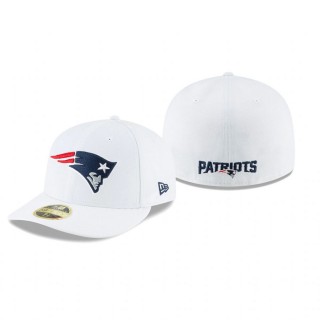 New England Patriots White Omaha Low Profile 59FIFTY Hat