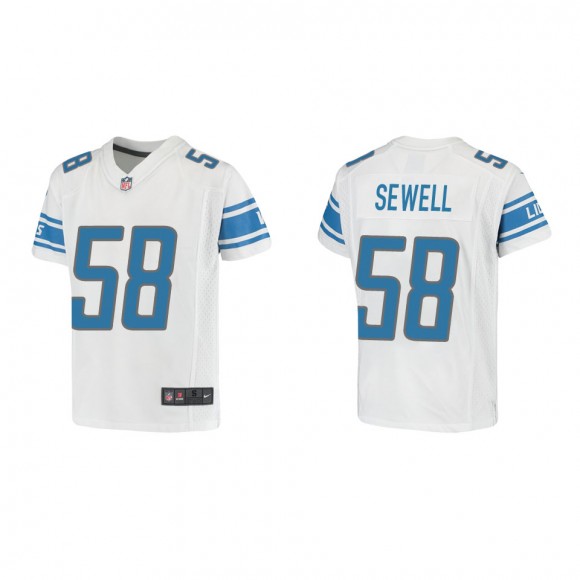 Penei Sewell Youth Detroit Lions White Game Jersey