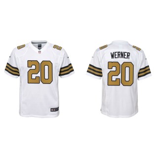 Pete Werner youth New Orleans Saints White Alternate Game Jersey