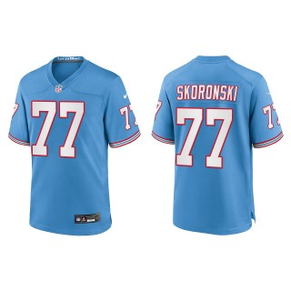 Peter Skoronski Youth Tennessee Titans Light Blue Oilers Throwback Alternate Game Jersey