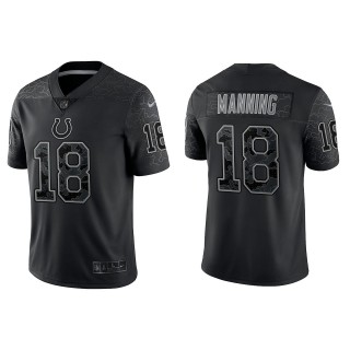 Peyton Manning Indianapolis Colts Black Reflective Limited Jersey