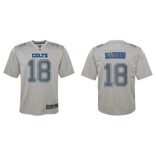 Peyton Manning Youth Indianapolis Colts Gray Atmosphere Game Jersey