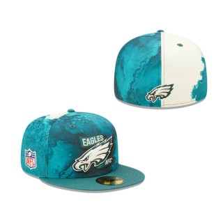 Philadelphia Eagles 2022 Sideline Ink Dye 59FIFTY Fitted Hat