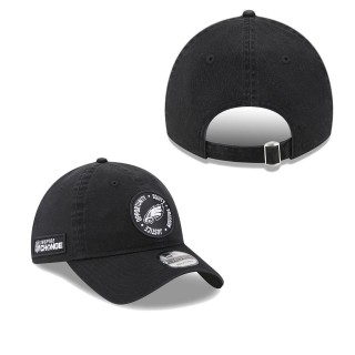 Men's Philadelphia Eagles Black 2022 Inspire Change 9TWENTY Adjustable Hat