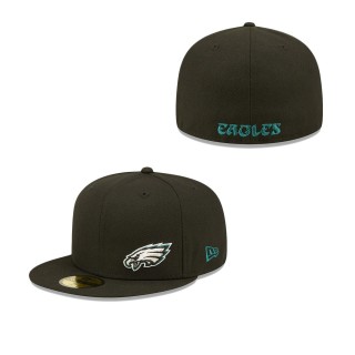 Men's Philadelphia Eagles Black Flawless 59FIFTY Fitted Hat