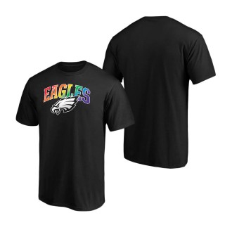 Men's Philadelphia Eagles NFL Pro Line by Fanatics Branded Black Pride Logo T-Shirt