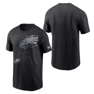 Men's Philadelphia Eagles Black RFLCTV T-Shirt
