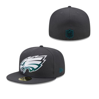 Men's Philadelphia Eagles Graphite Color Dim 59FIFTY Fitted Hat