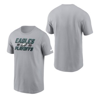 Philadelphia Eagles Gray 2023 NFL Playoffs Iconic T-Shirt