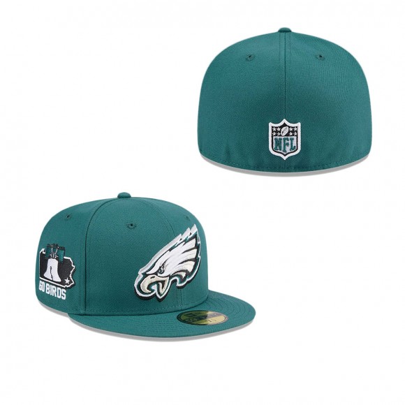 Philadelphia Eagles Midnight Green 2024 NFL Draft 59FIFTY Fitted Hat