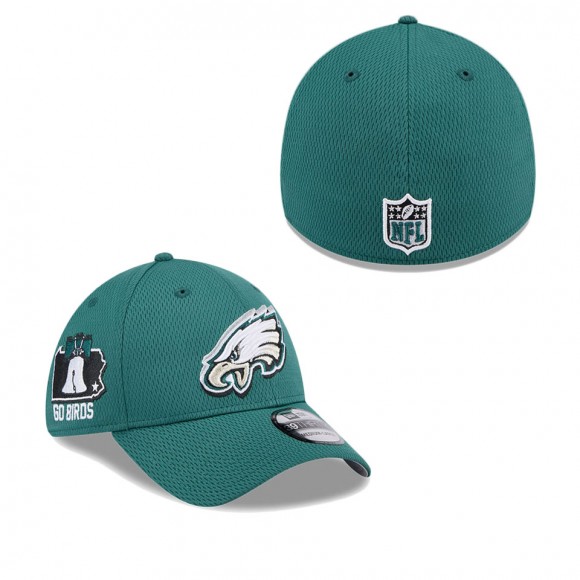Philadelphia Eagles Midnight Green 2024 NFL Draft 39THIRTY Flex Hat