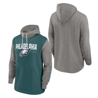 Philadelphia Eagles Nike Midnight Green Fashion Color Block Pullover Hoodie