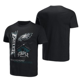 Men's Philadelphia Eagles NFL x Staple Black World Renowned T-Shirt