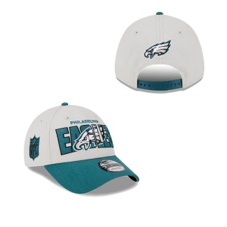 Men's Philadelphia Eagles Stone Midnight Green 2023 NFL Draft 9FORTY Adjustable Hat