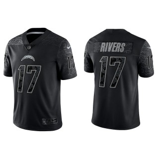 Philip Rivers Los Angeles Chargers Black Reflective Limited Jersey