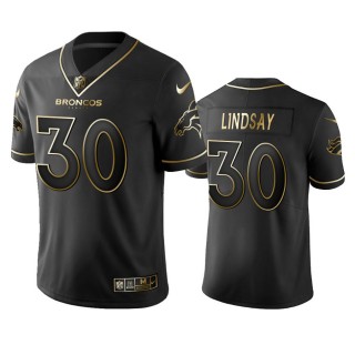 Denver Broncos Phillip Lindsay Black Golden Edition 2019 Vapor Untouchable Limited Jersey - Men's
