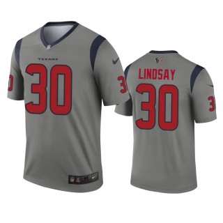 Houston Texans Phillip Lindsay Gray Inverted Legend Jersey