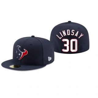 Houston Texans Phillip Lindsay Navy Omaha 59FIFTY Fitted Hat
