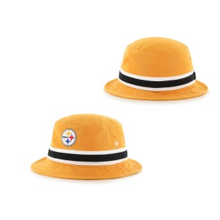 Men's Pittsburgh Steelers '47 Gold Striped Bucket Hat