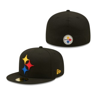 Men's Pittsburgh Steelers New Era Black Elemental 59FIFTY Fitted Hat