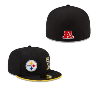 Pittsburgh Steelers Black OVO x NFL 59FIFTY Fitted Hat