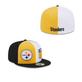 Pittsburgh Steelers Gold Black 2023 Sideline 59FIFTY Fitted Hat