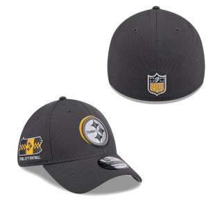 Pittsburgh Steelers Graphite 2024 NFL Draft 39THIRTY Flex Hat